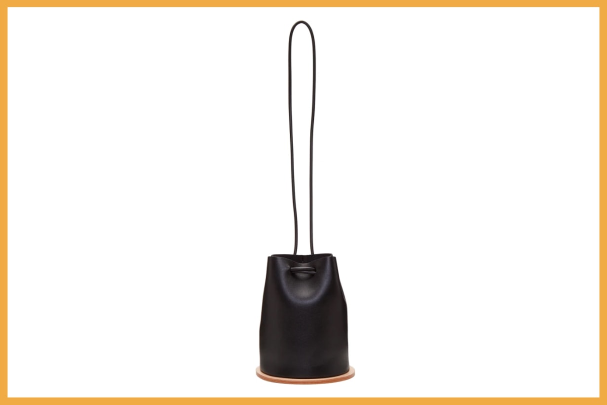 Building Block Black Disc Bucket Bag