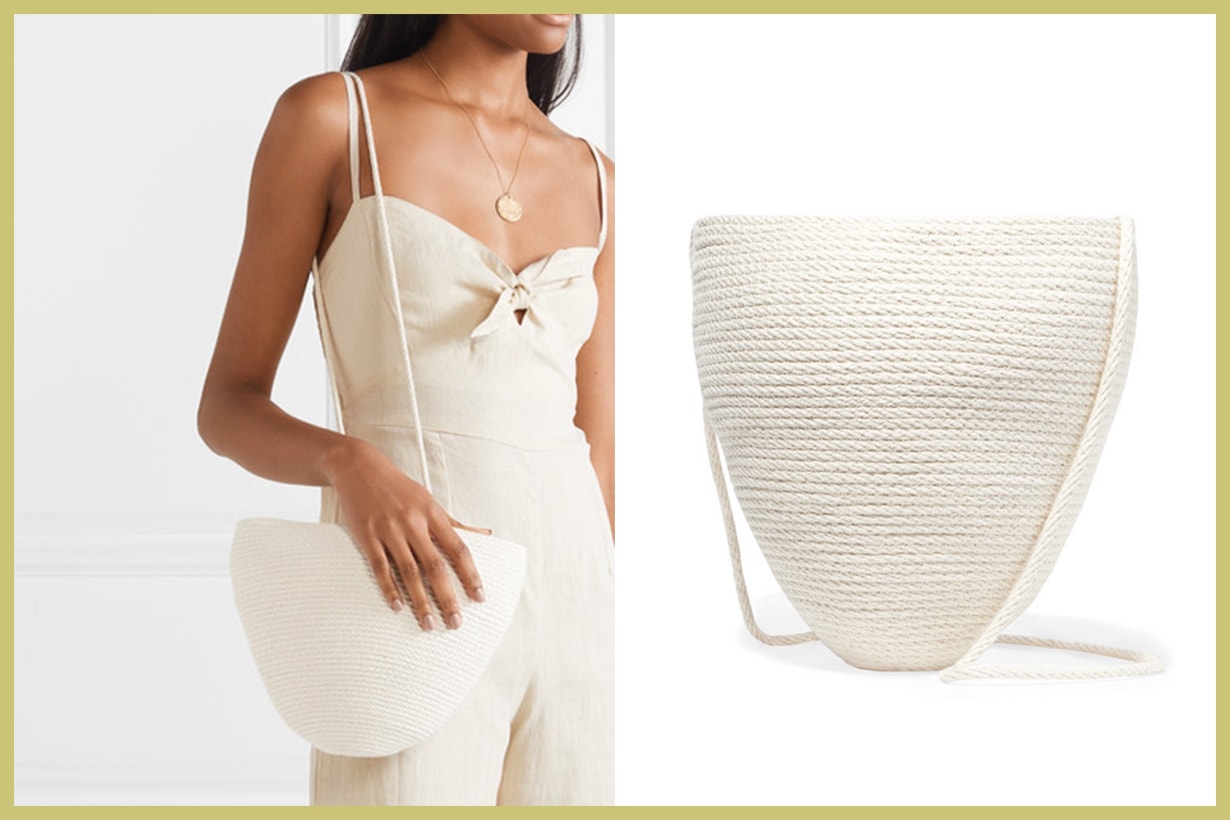 CATZORANGE Woven Cotton Bucket Bag