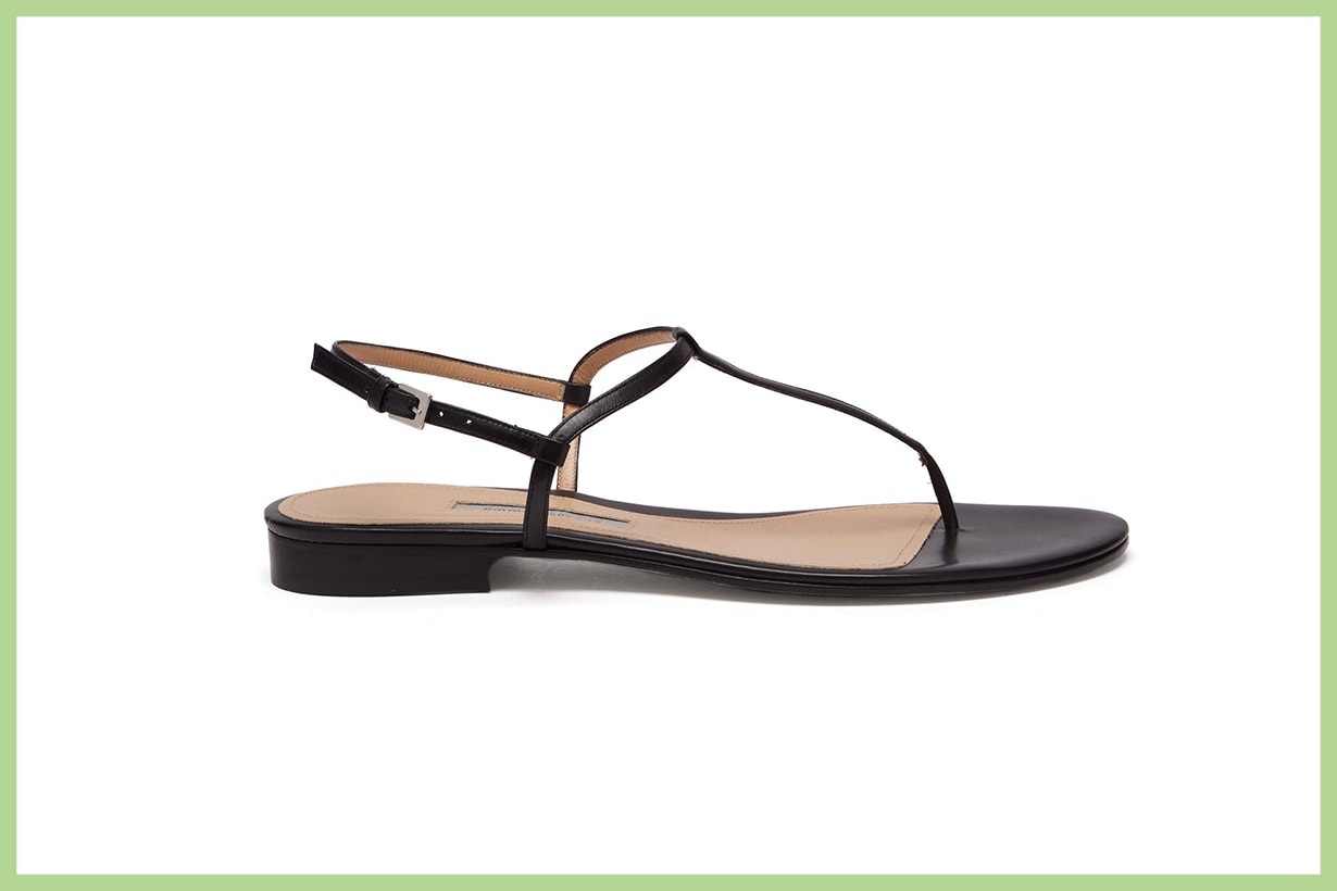 Cecilia T-Bar Strap Leather Sandals