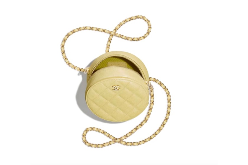 chanel clutch with chain Circular yellow