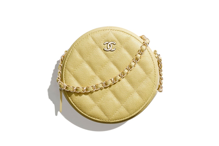 chanel clutch with chain Circular yellow