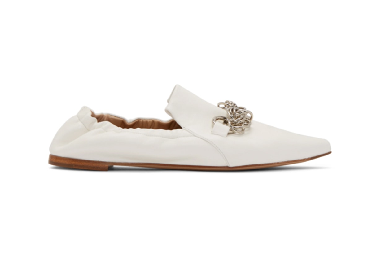Chloé White Reese Loafers