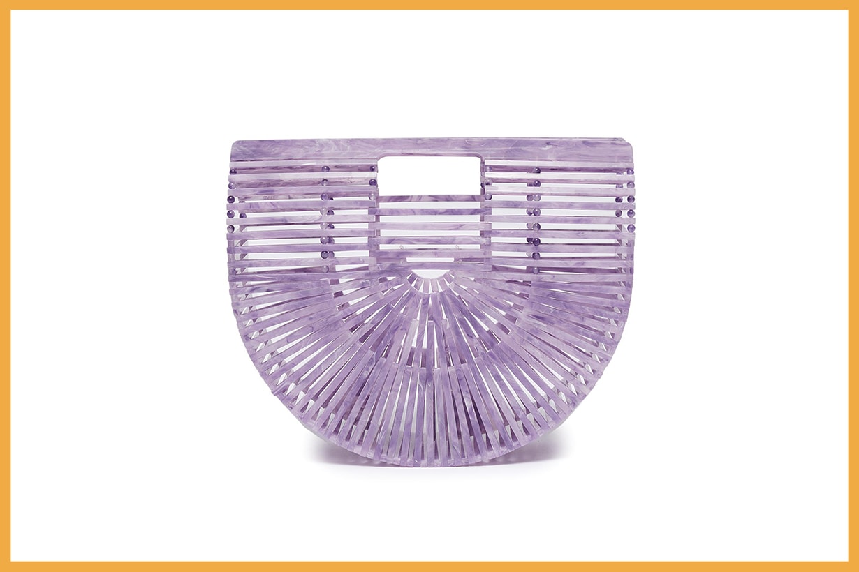 Cult Gaia 'ARK' Acrylic Small Caged Saddle Bag