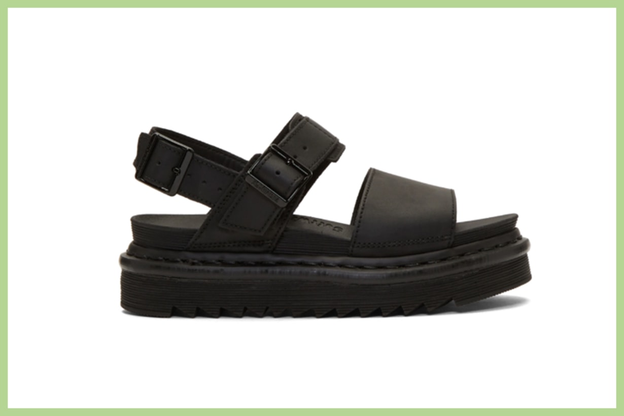 Dr. Martens Black Voss Sandals