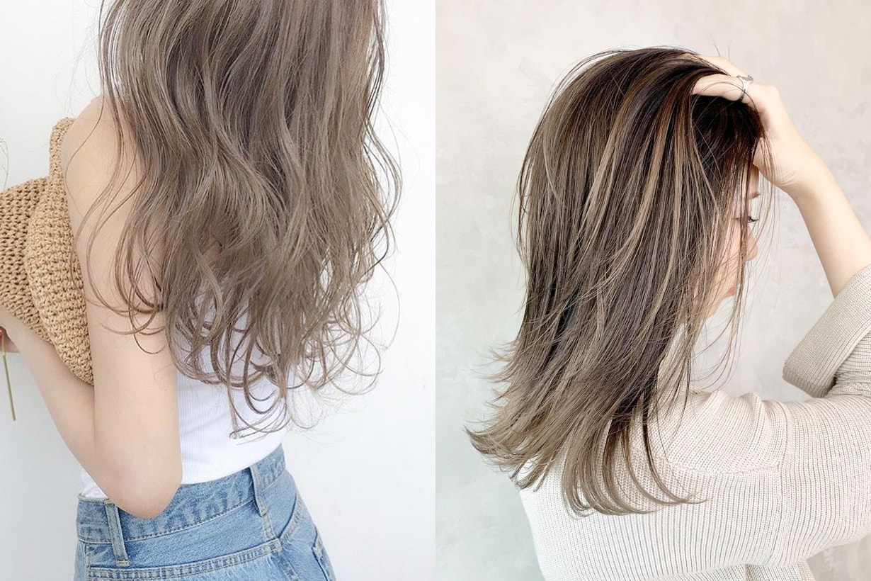 hair color dye highlight trends japanese girl