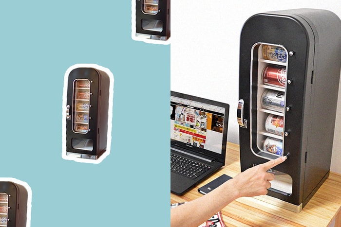 引起討論：日本這台縮小版「販賣機冰箱」，竟然可以放在自己的辦公桌上！