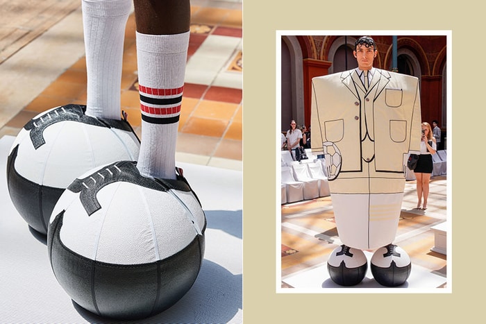 登上熱搜:Thom Browne 本季男裝大秀上,這個超巨大「足球鞋」掀起一陣騷動!