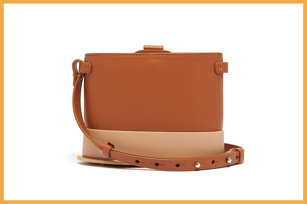 Frerea Oval Leather Cross-Body Bag