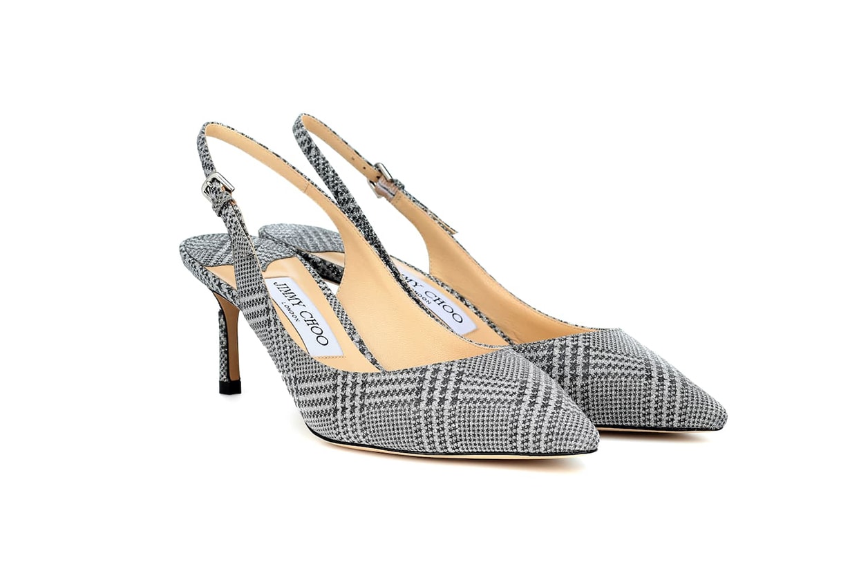 JIMMY CHOO Erin 60 Plaid Slingback Pumps