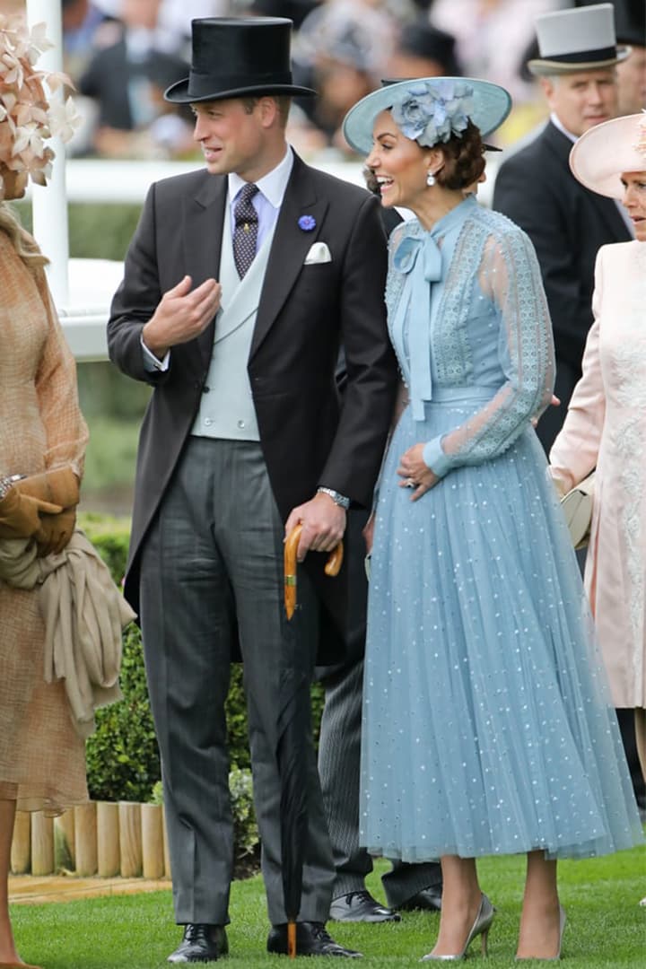Kate Middleton Prince Harry Royal Ascot 2019 Elie Saab dress Philip Treacy hat