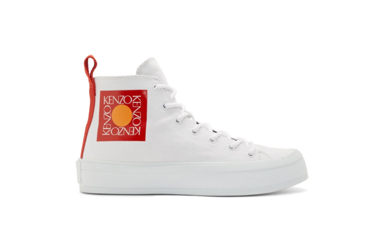 Kenzo White K-Street Sneakers
