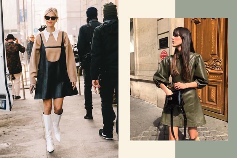 Leather Dress Fashion Street Style