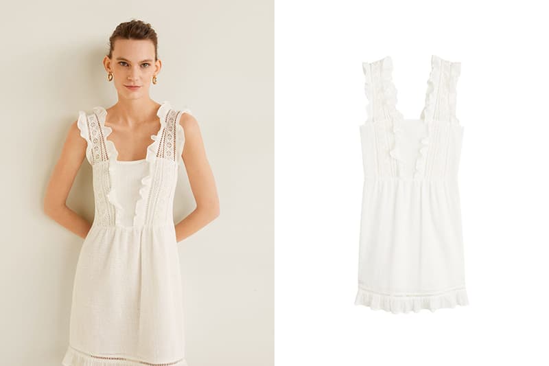 Mango Short ruffled dress