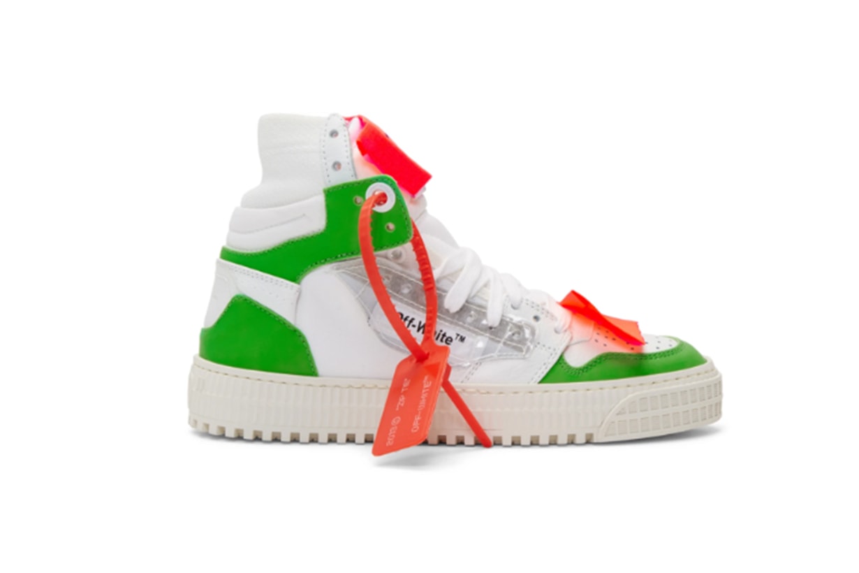 Off-White White & Green 3.0 Off-Court Sneakers