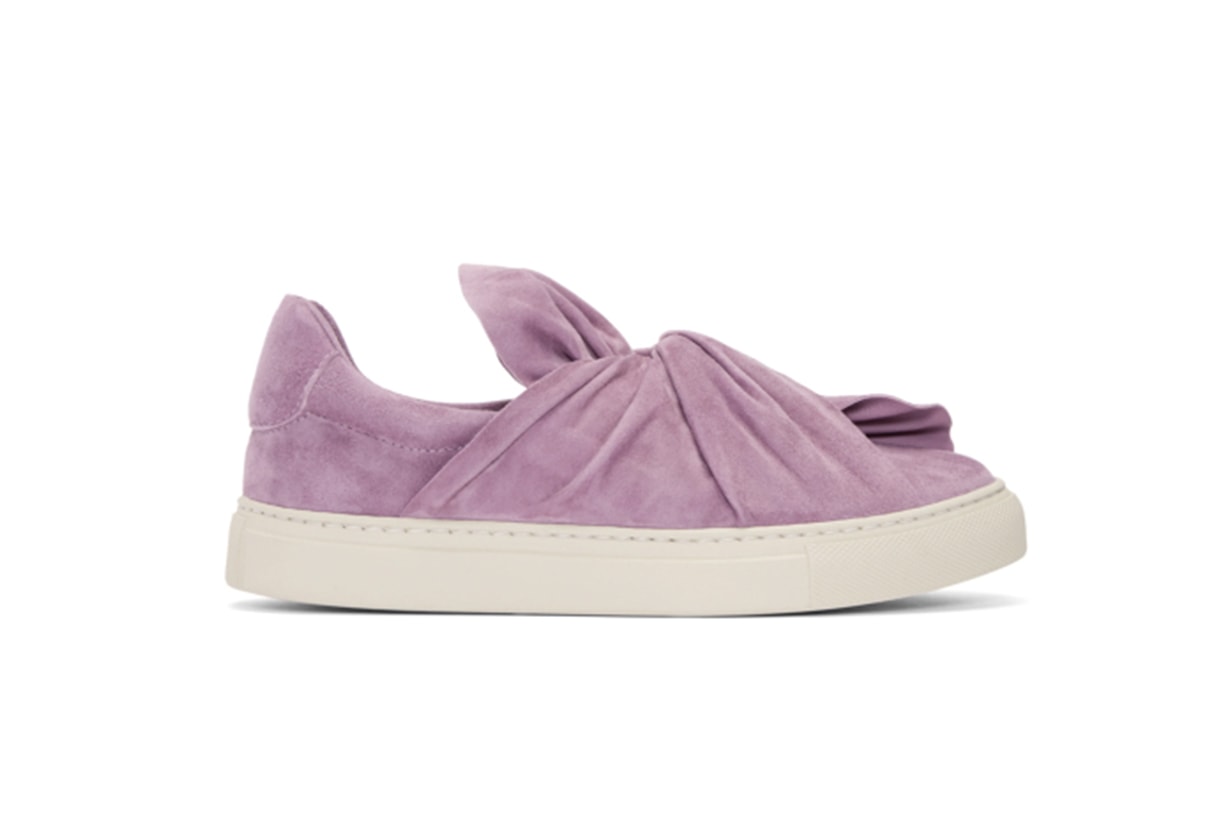 Ports 1961 Purple Suede Bow Slip-On Sneakers