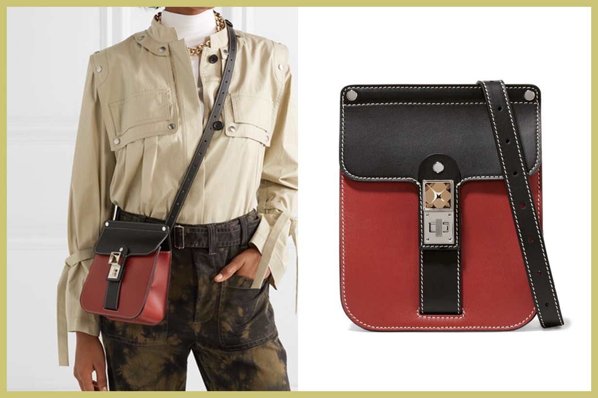 PROENZA SCHOULER PS11 Box Two-Tone Leather Shoulder Bag