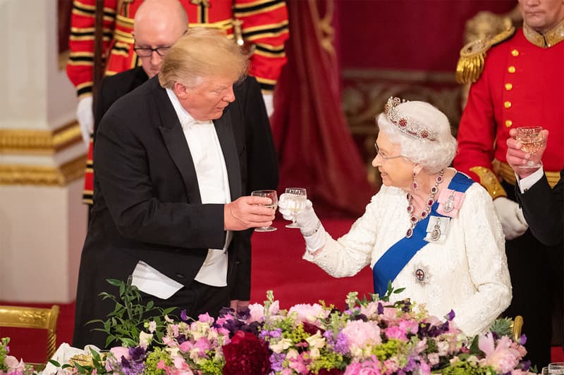 Queen Elizabeth II President Donald Trump of the United State State Visit Burmese Ruby Tiara British Royal Family