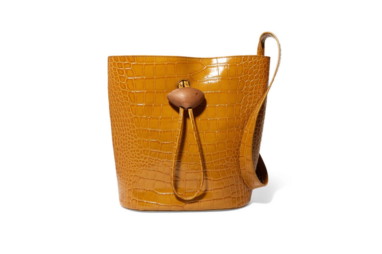 REJINA PYO Naomi Embellished Croc-Effect Leather Tote