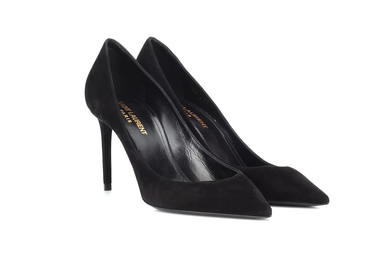 SAINT LAURENT Zoe 85 Suede Pumps