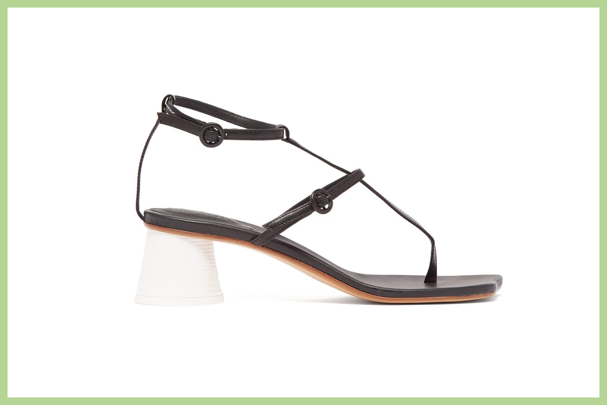 Sculpted Cup-Heel Sandals