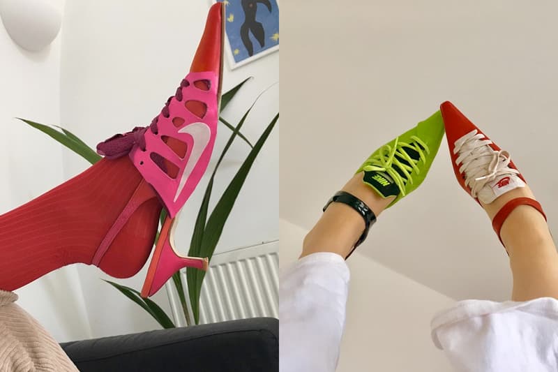 nike sneaker heel upcycled Ancuta Sarca kitten