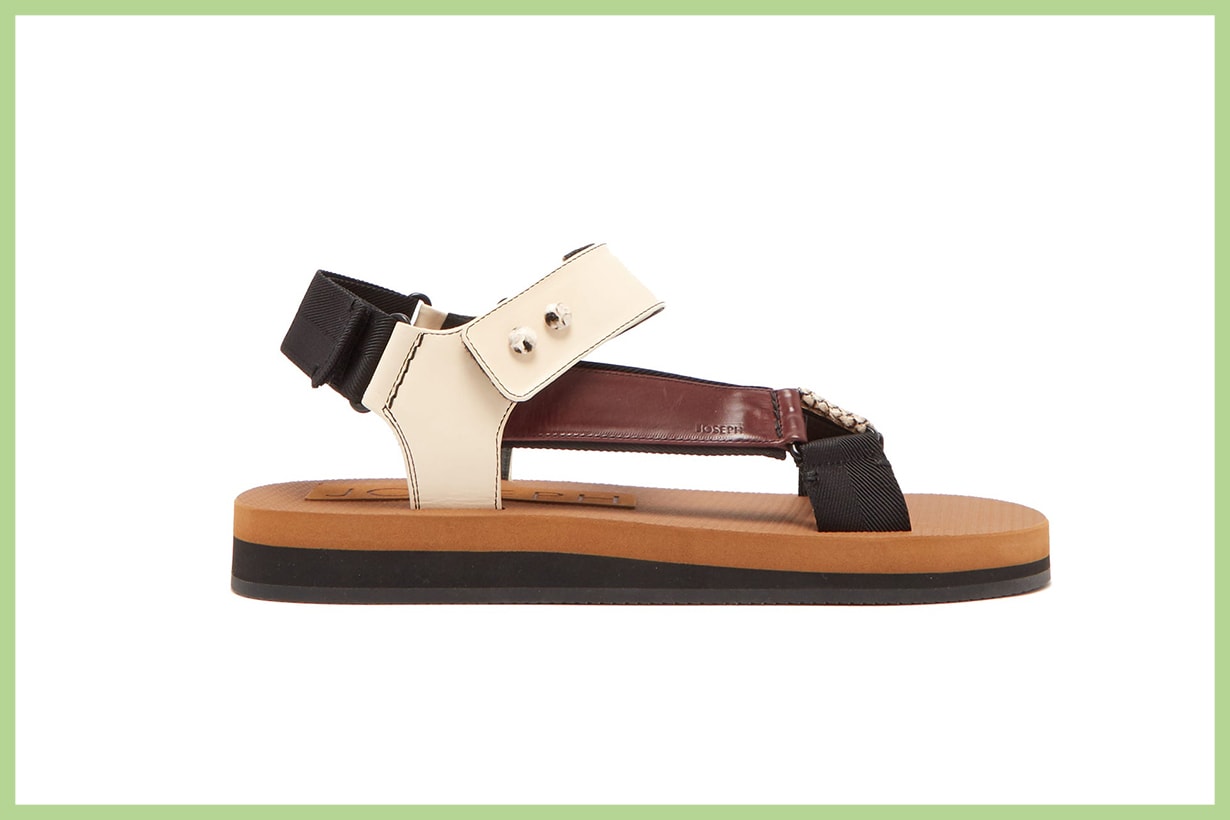 Tri-Colour Python-Effect Sandals