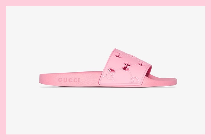 遠看像蝴蝶結：Gucci 這一雙夢幻粉紅拖鞋，即將成為本季熱門搶手單品？