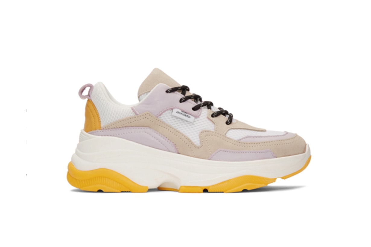 Won Hundred White & Taupe Nika Sneakers