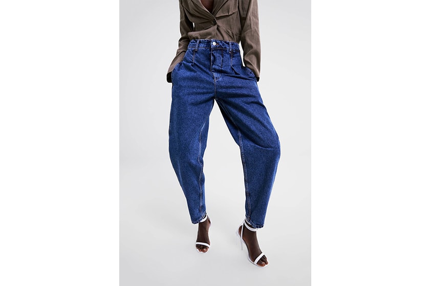 Zara Pleated Denim Jeans