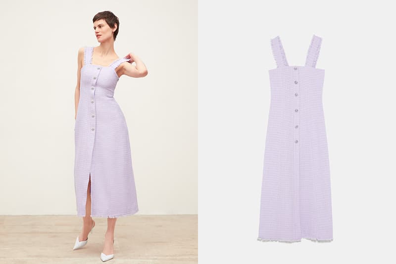 ZARA TWEED DRESS WITH GEM BUTTONS