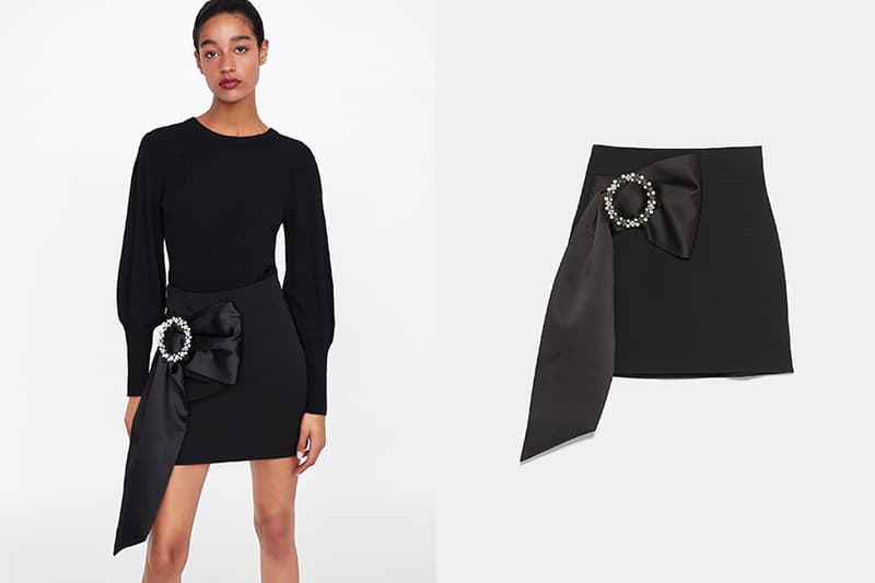 ZARA BUCKLED MINI SKIRT