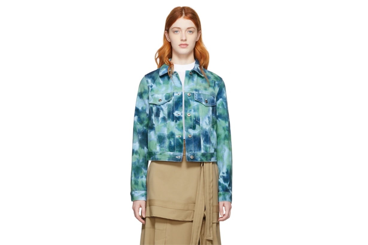 3.1 Phillip Lim Blue & Green Denim Tie-Dye Jacket