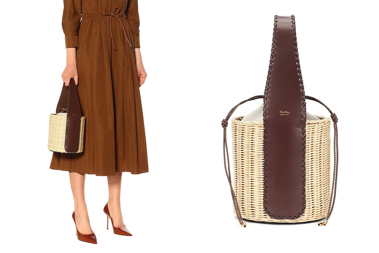 Max Mara Aisha Straw Basket Bag