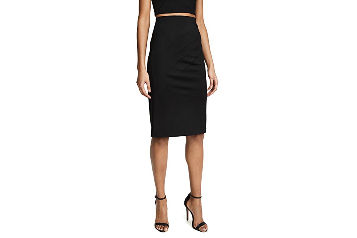 alice + olivia Lavana Pleated Pencil Skirt