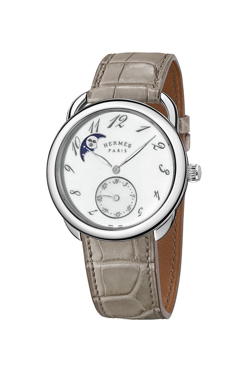 Hermes Arceau Petite lune etoupe alligator strap
