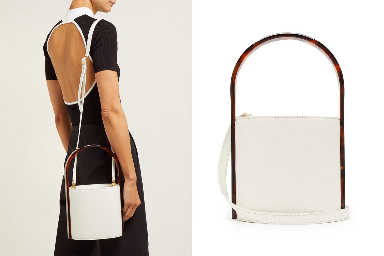 Bisset Acetate and Leather Bucket Bag