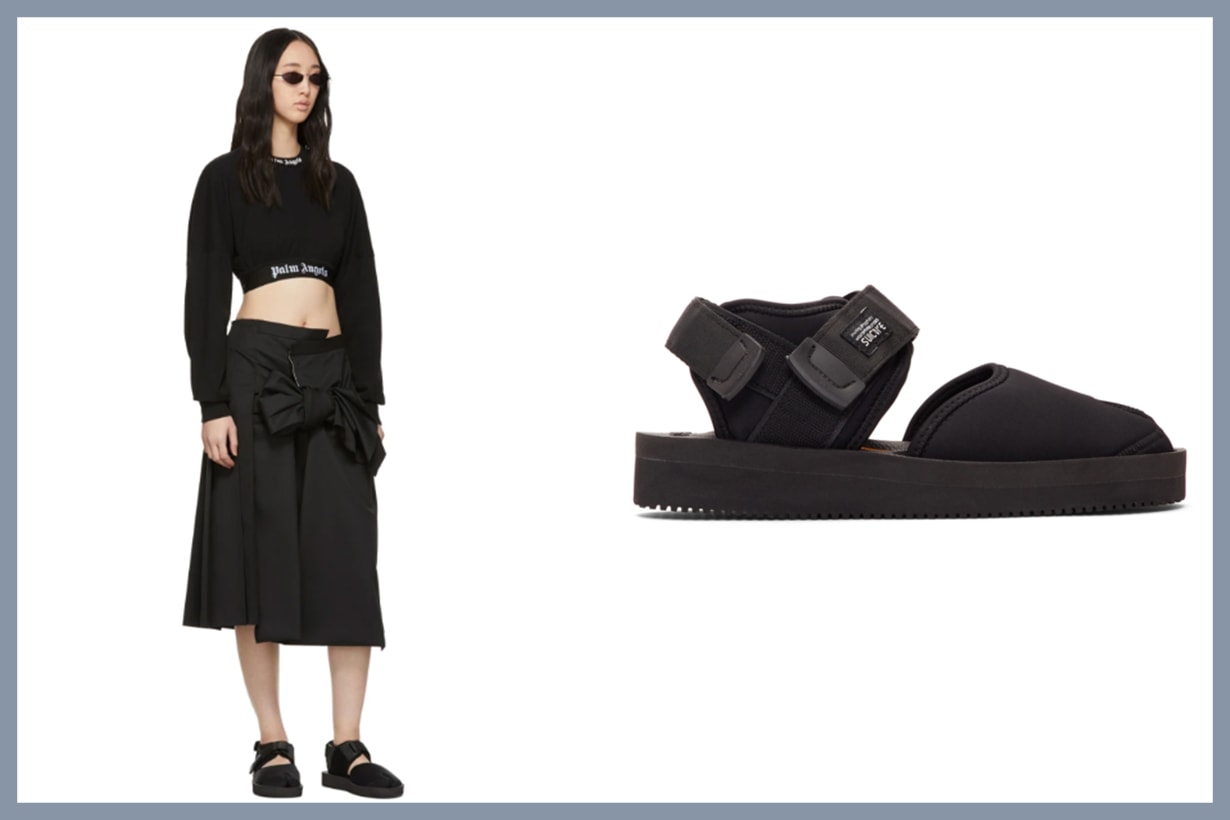 Black Bita-V Sandals