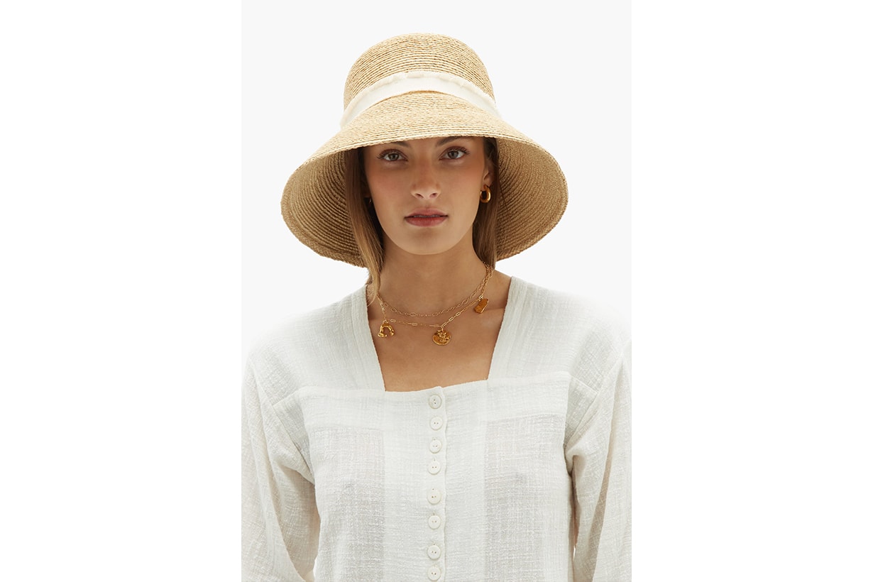 Heidi Klein Cape Elizabeth Raffia Bucket Hat