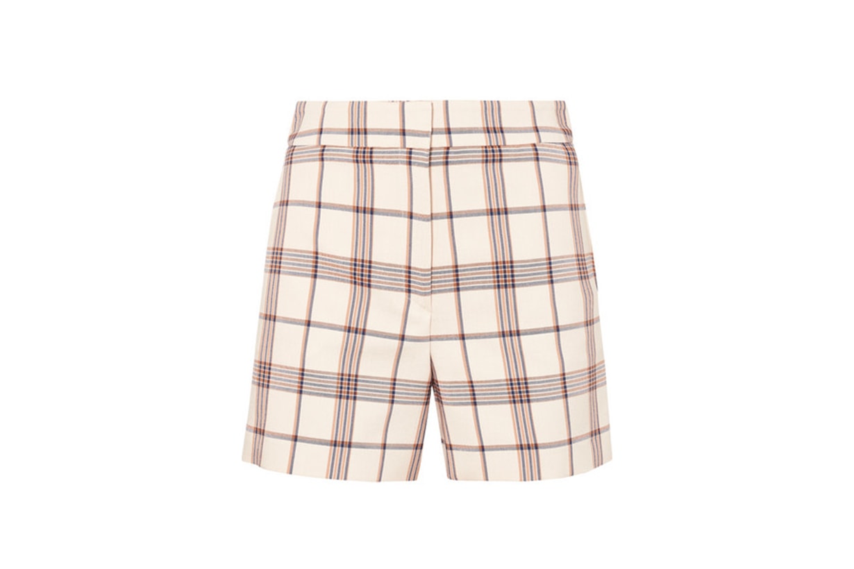 Maje Checked Twill Shorts