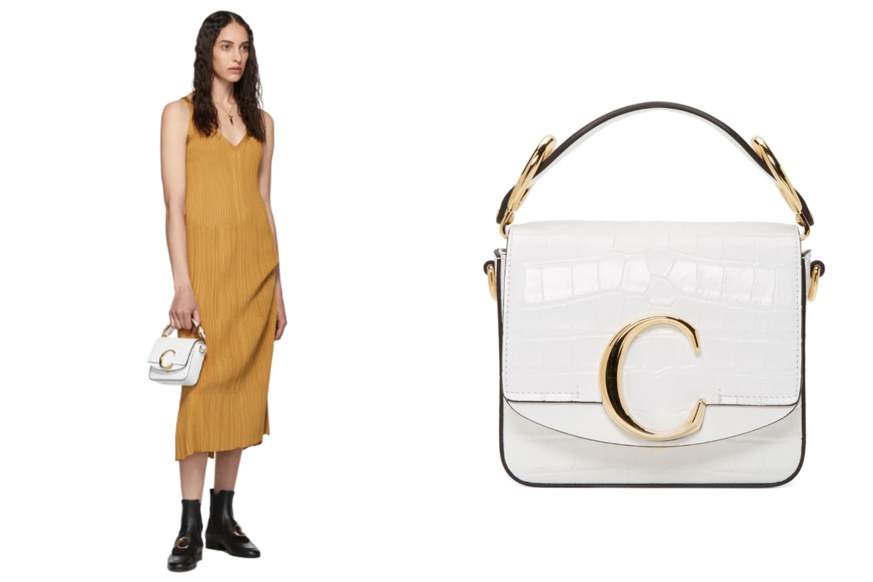 Chloé White Mini 'Chloé C' Bag