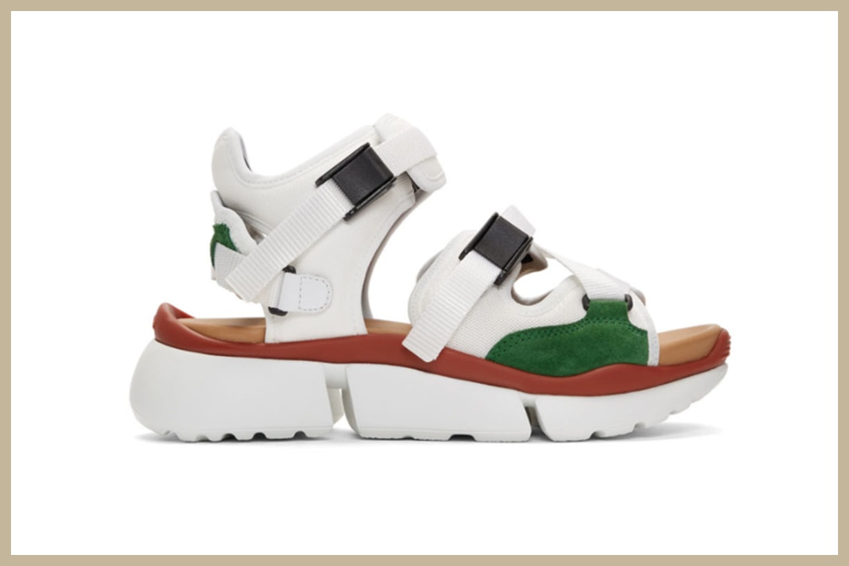 Chloé White Sonnie Sneaker Sandals