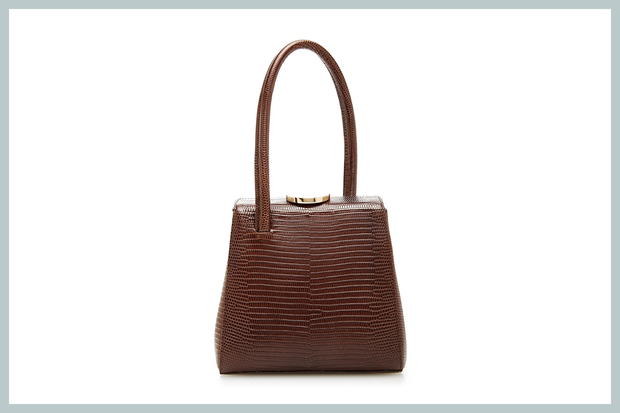 Lauren's Closet Little Liffner Mademoiselle Lizard-Embossed Leather Bag