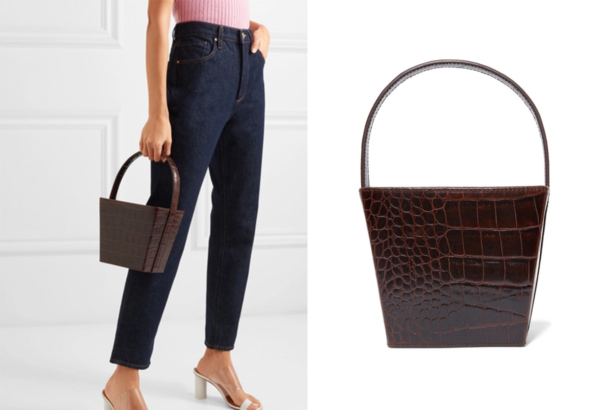 Staud Edie Croc-Effect Lleather Tote