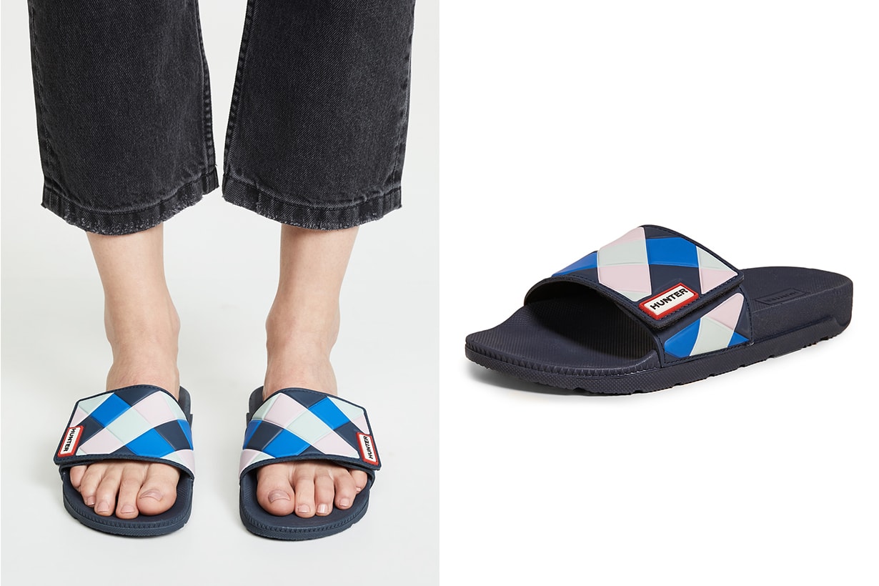 Hunter Boots Original Adjustable Gingham Slides
