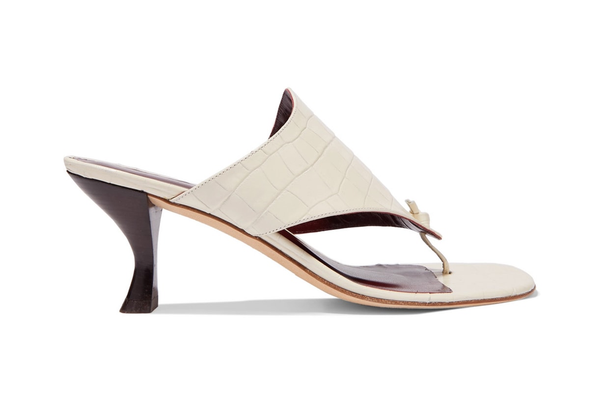Keith Croc-Effect Leather Mules
