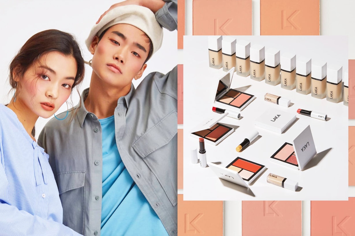 Laka korea first gender neutral makeup brand korean cosmetics blush contouring lipstick foundation eyeshadow JUST PALETTE k beauty