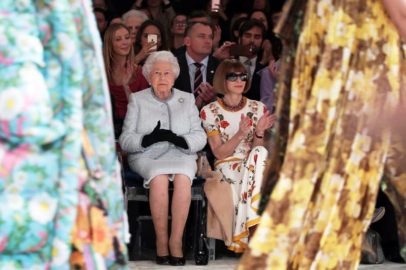 Anna Wintour Queen Elizabeth London Fashion Week