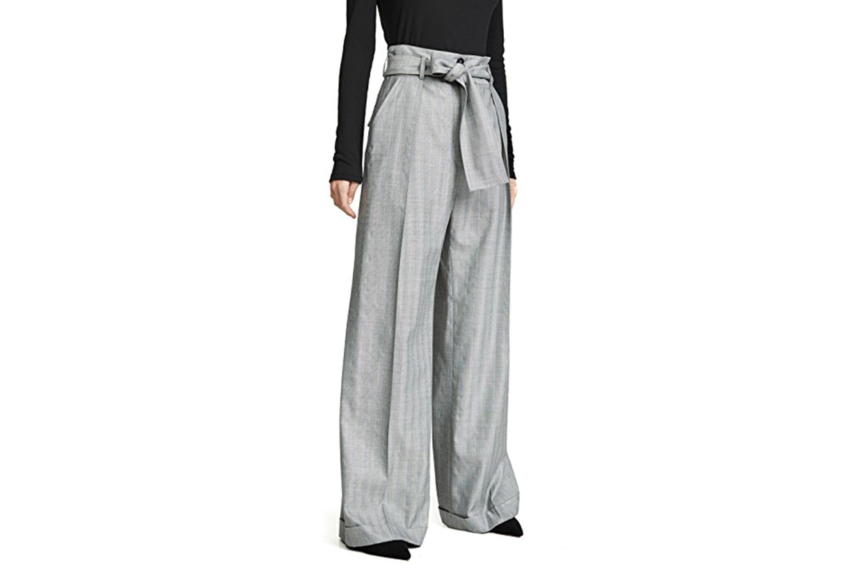 Nina Ricci Tie Waist Pinstripe Pants