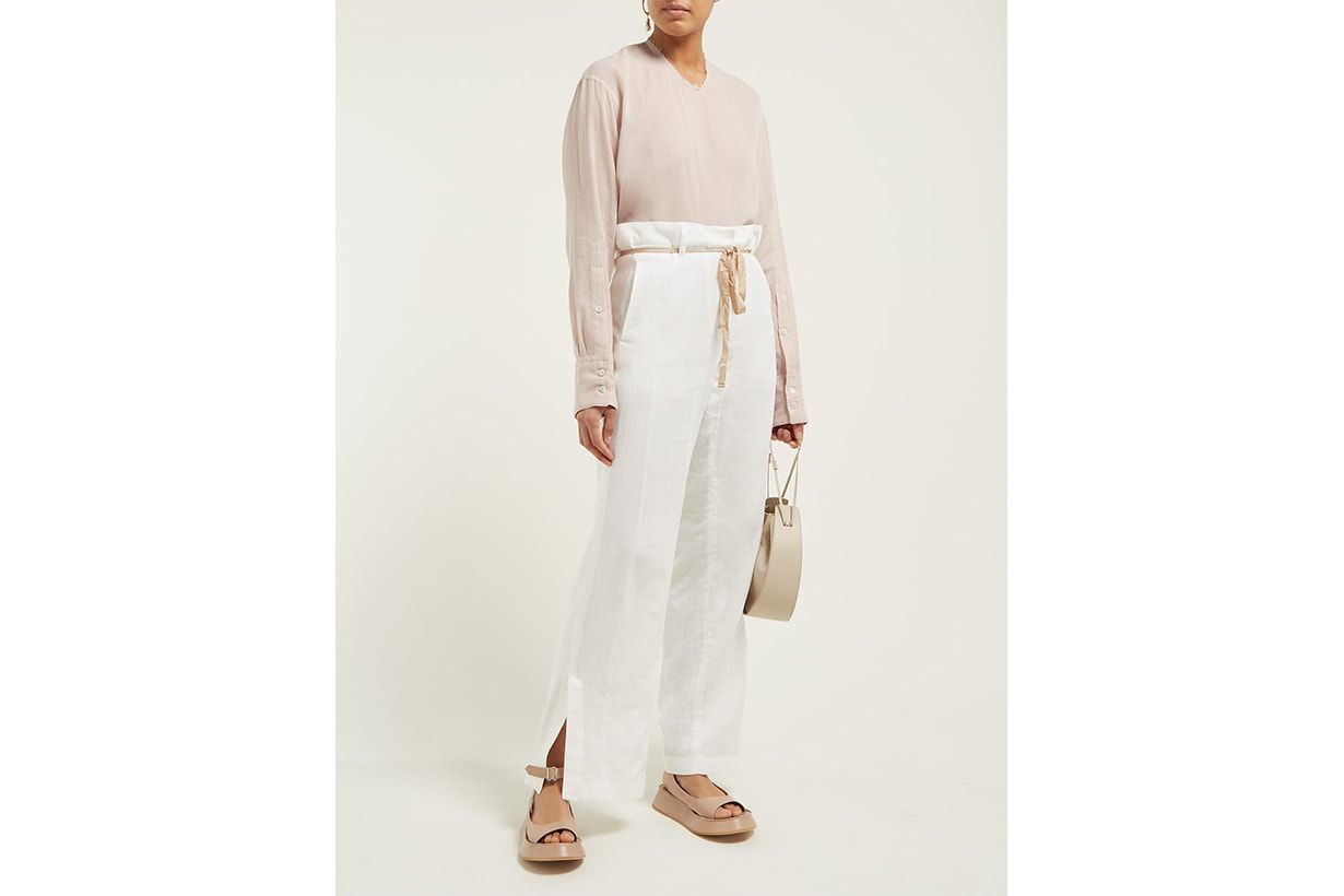 Ann Demeulemeester Raw-Seam Tailored Cotton Trousers