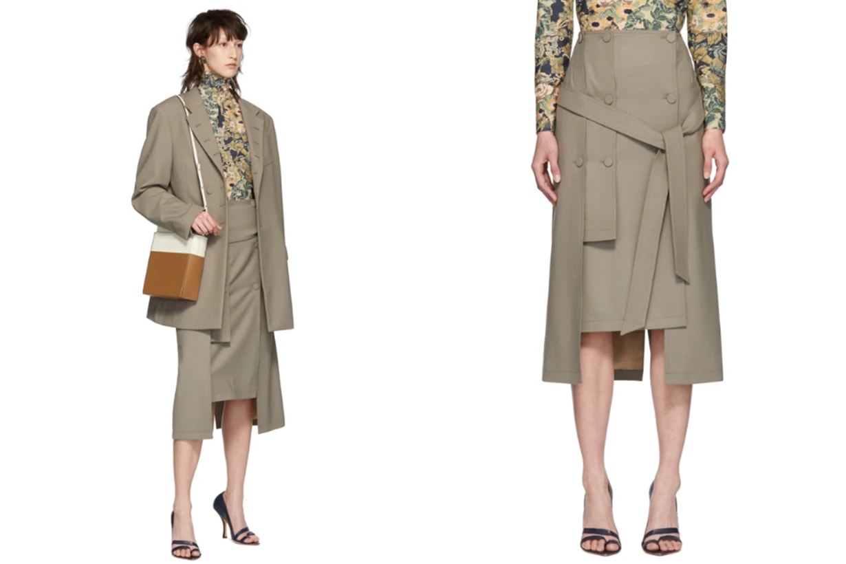 Rokh Beige Layer Skirt